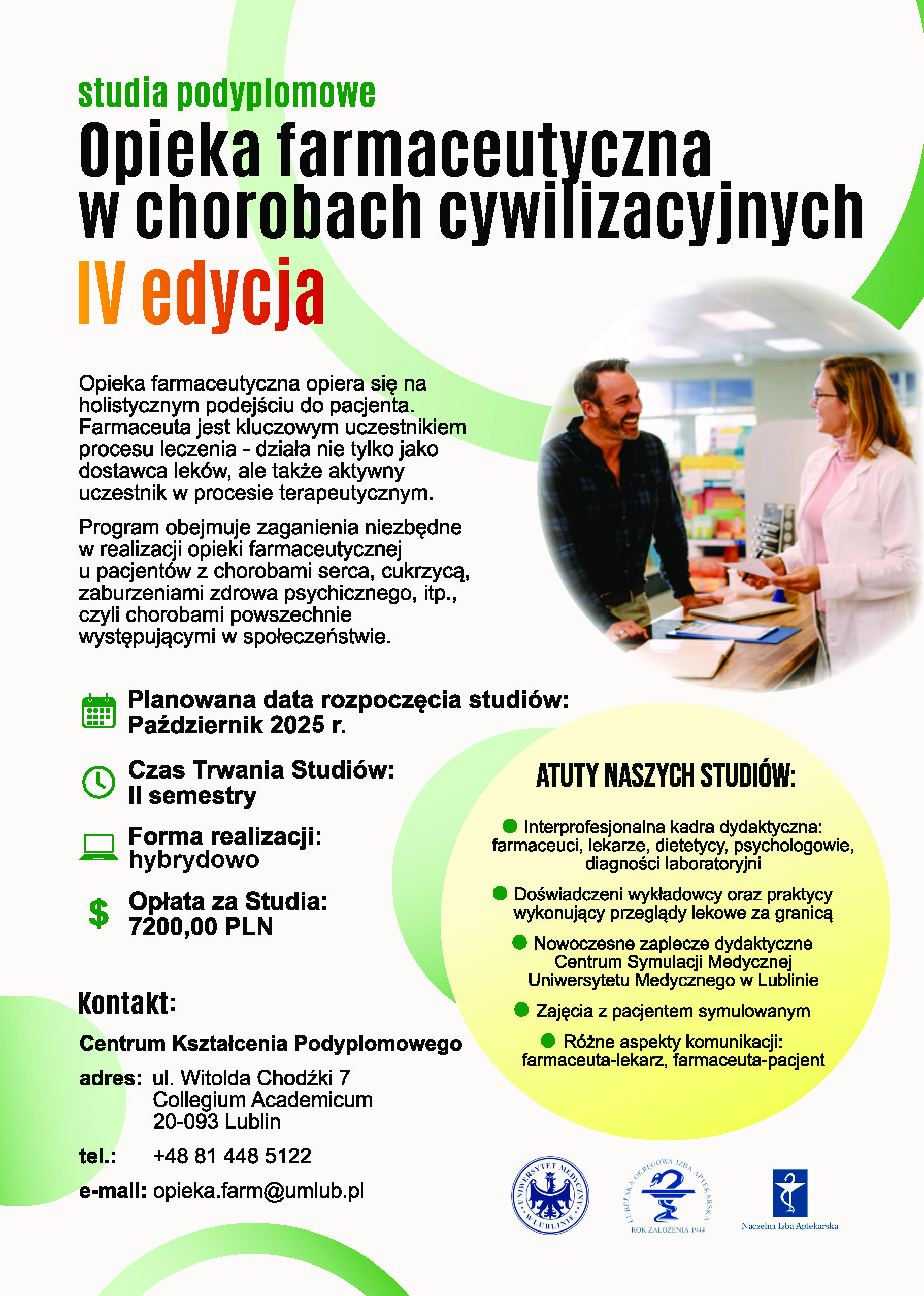 ulotka Opieka farmaceutyczna w chorobach cywilizacyjnych